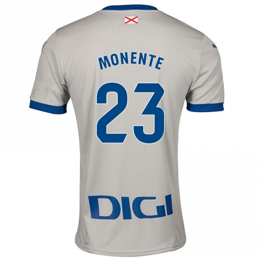 Hombre Fútbol Camiseta Leyre Monente #23 Gris Claro 2ª Equipación 2024/25 Argentina