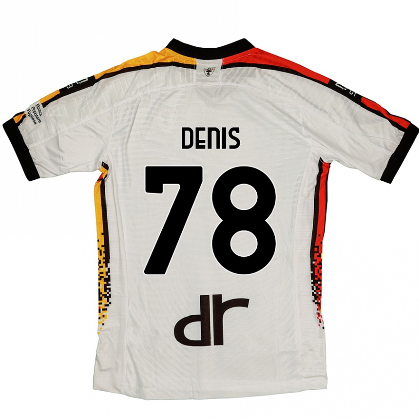 Hombre Fútbol Camiseta Max Denis #78 Blanco Negro 2ª Equipación 2024/25 Argentina