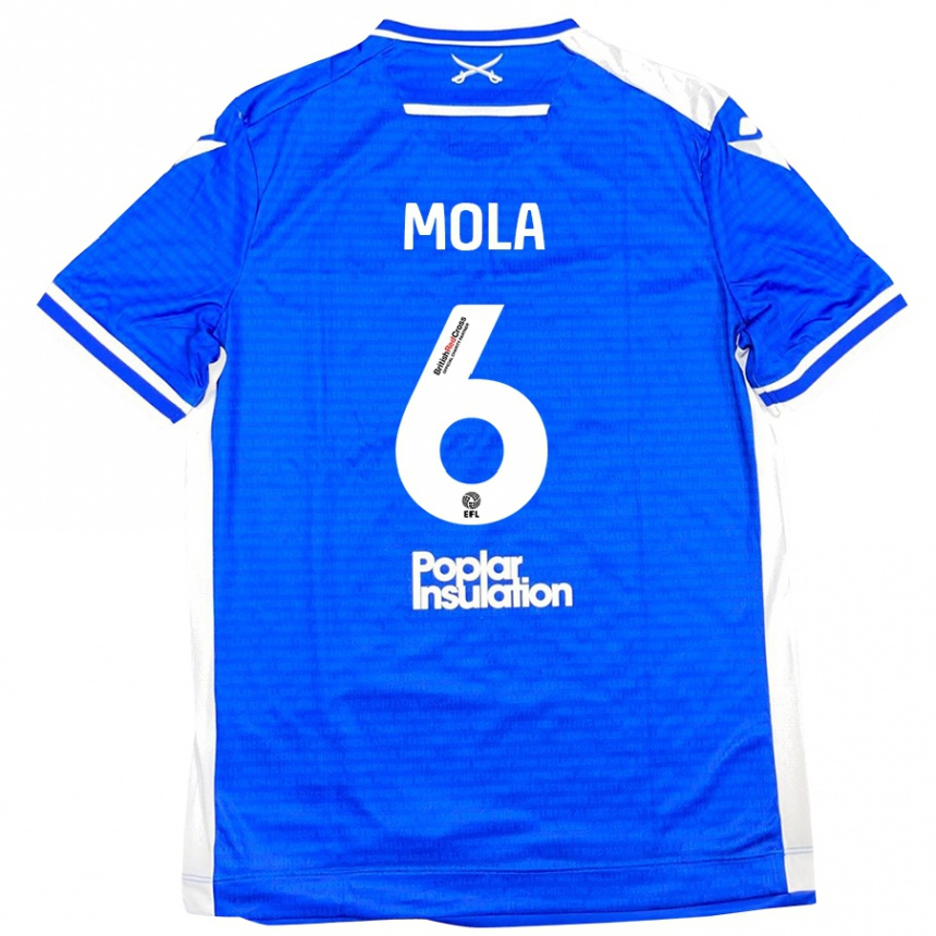 Mujer Fútbol Camiseta Clinton Mola #6 Azul Blanco 1ª Equipación 2024/25 Argentina