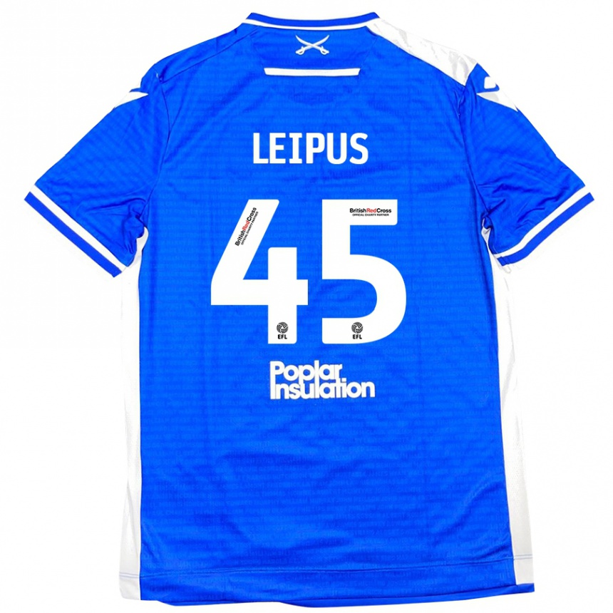 Mujer Fútbol Camiseta Brooklyn Leipus #45 Azul Blanco 1ª Equipación 2024/25 Argentina