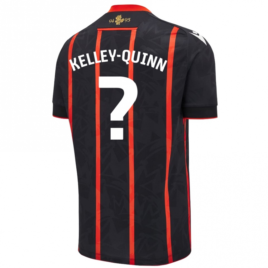 Mujer Fútbol Camiseta Leon Kelley-Quinn #0 Negro Rojo 2ª Equipación 2024/25 Argentina