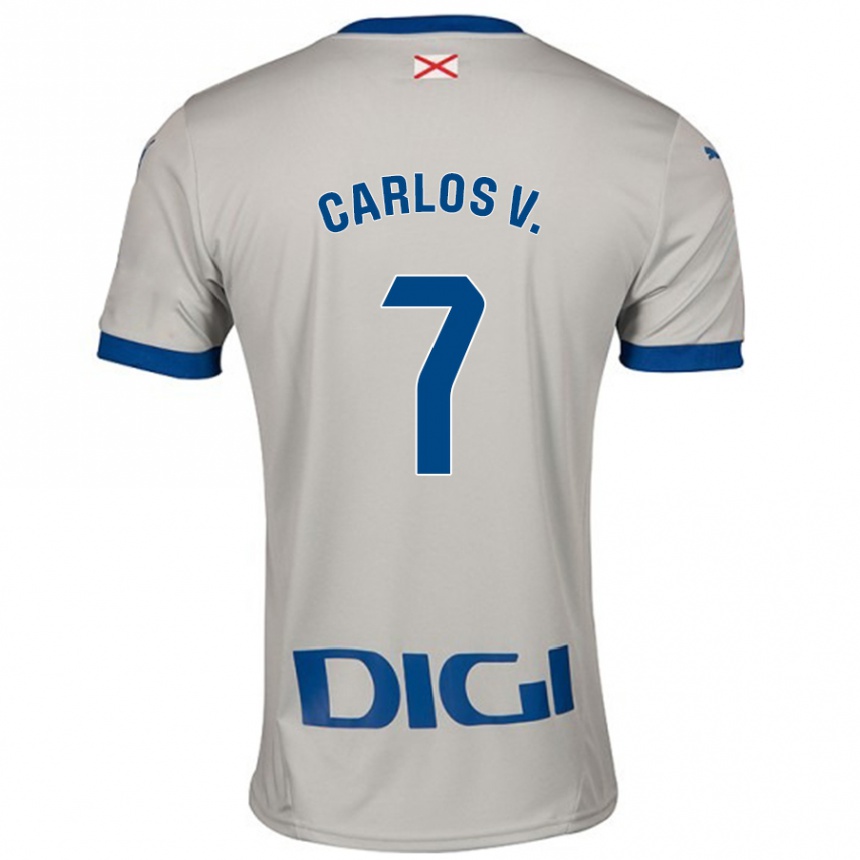 Mujer Fútbol Camiseta Carlos Vicente #7 Gris Claro 2ª Equipación 2024/25 Argentina