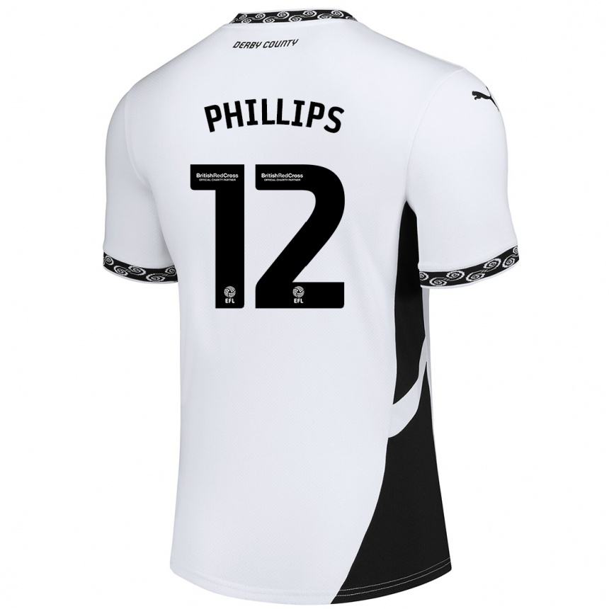 Niño Fútbol Camiseta Nathaniel Phillips #12 Blanco Negro 1ª Equipación 2024/25 Argentina