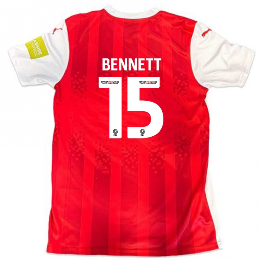 Niño Fútbol Camiseta Rhys Bennett #15 Rojo Blanco 1ª Equipación 2024/25 Argentina