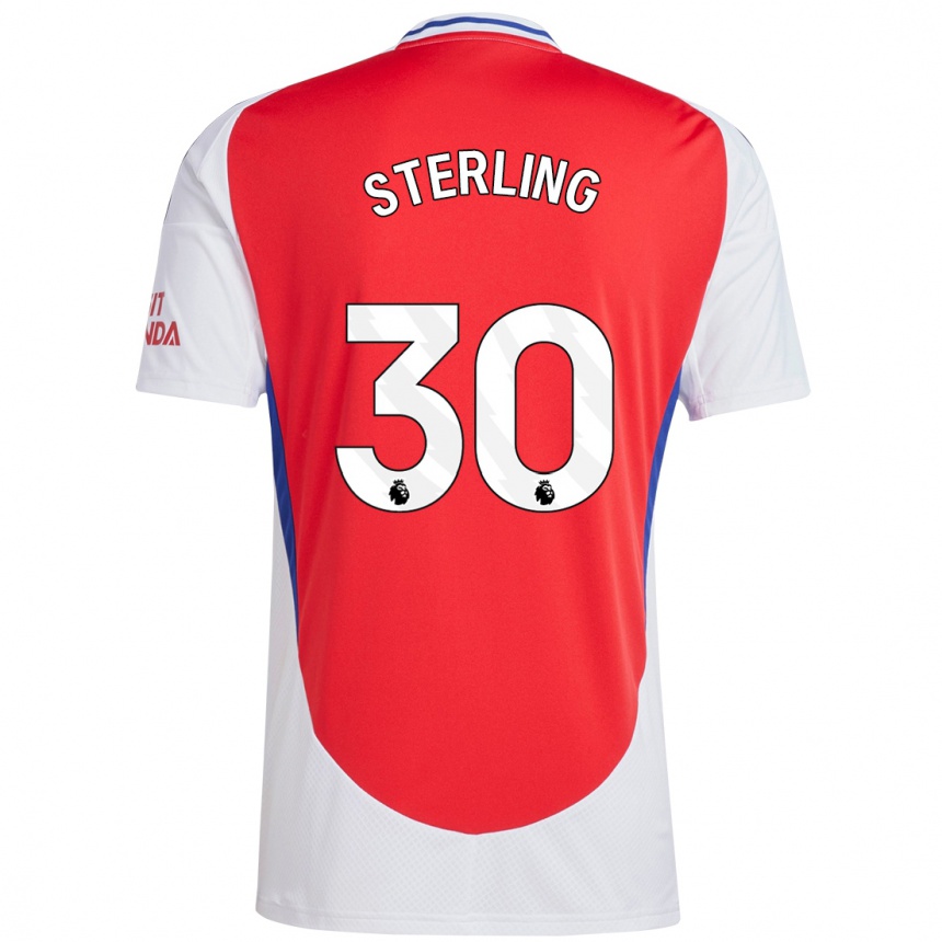 Niño Fútbol Camiseta Raheem Sterling #30 Rojo Blanco 1ª Equipación 2024/25 Argentina