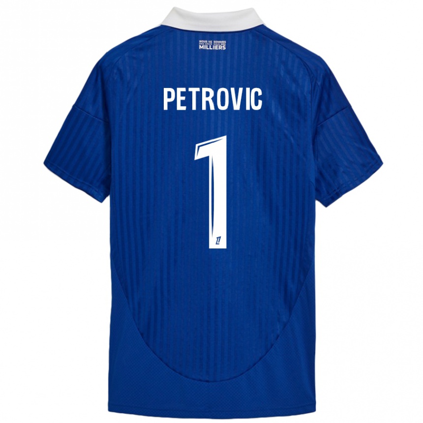 Niño Fútbol Camiseta Djordje Petrovic #1 Azul Blanco 1ª Equipación 2024/25 Argentina