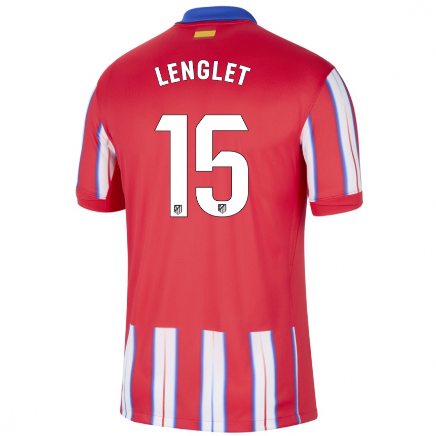 Niño Fútbol Camiseta Clement Lenglet #15 Rojo Blanco Azul 1ª Equipación 2024/25 Argentina