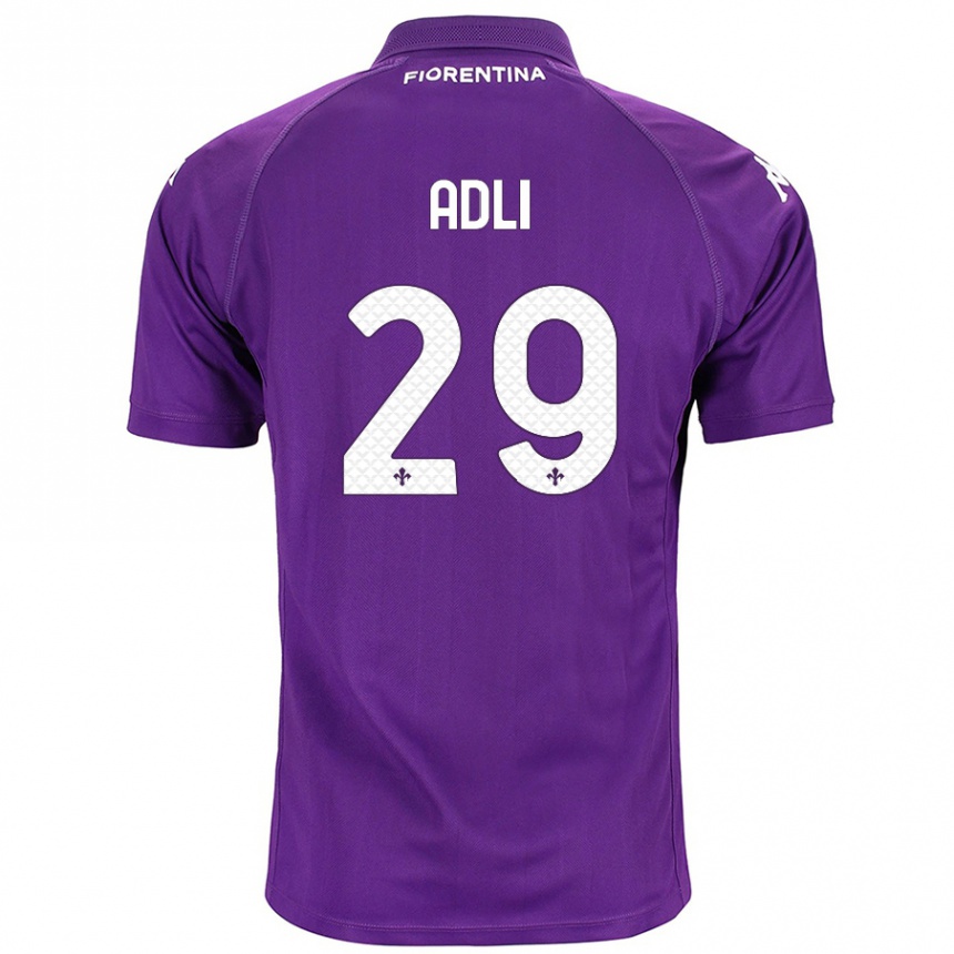 Niño Fútbol Camiseta Yacine Adli #29 Morado 1ª Equipación 2024/25 Argentina