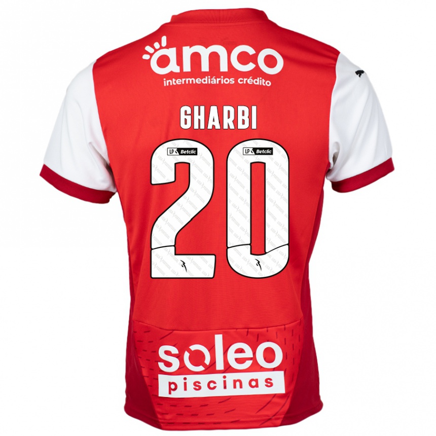 Niño Fútbol Camiseta Ismael Gharbi #20 Rojo Blanco 1ª Equipación 2024/25 Argentina