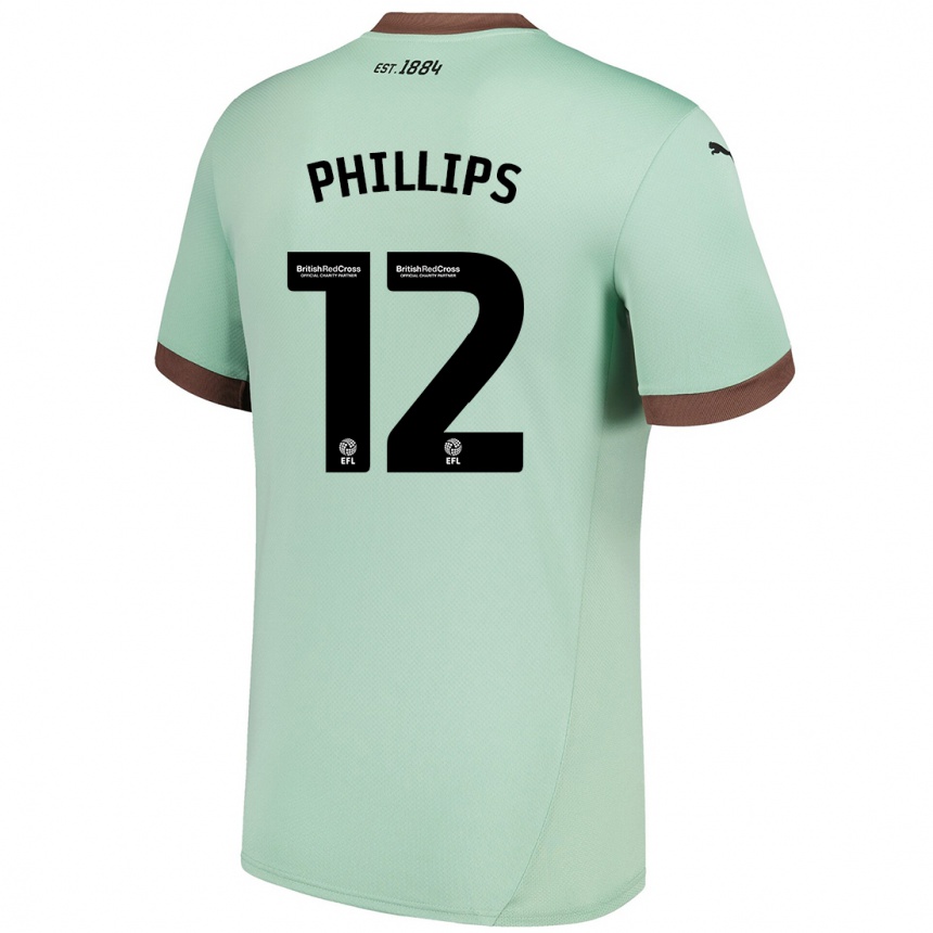 Niño Fútbol Camiseta Nathaniel Phillips #12 Verde Pálido 2ª Equipación 2024/25 Argentina