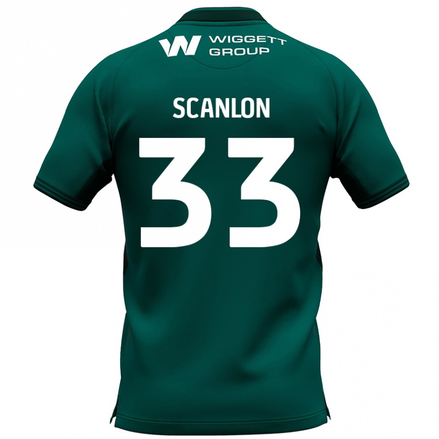 Niño Fútbol Camiseta Calum Scanlon #33 Verde 2ª Equipación 2024/25 Argentina