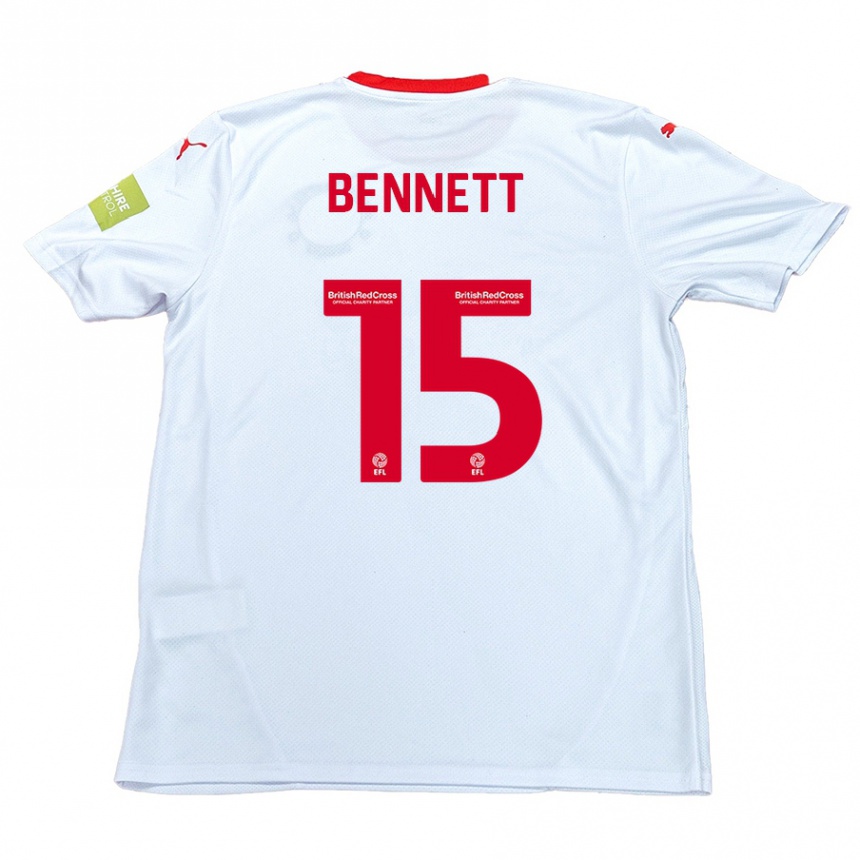 Niño Fútbol Camiseta Rhys Bennett #15 Blanco 2ª Equipación 2024/25 Argentina