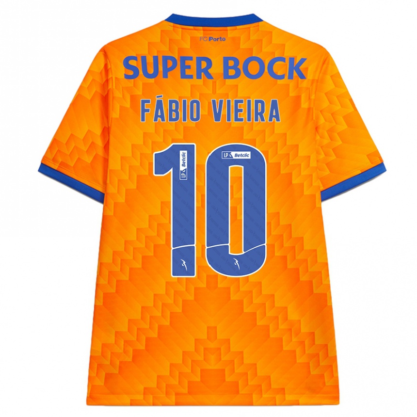 Niño Fútbol Camiseta Fabio Vieira #10 Naranja 2ª Equipación 2024/25 Argentina