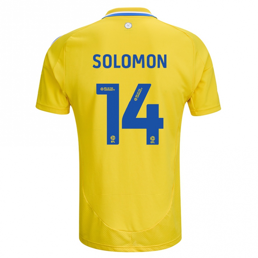 Niño Fútbol Camiseta Manor Solomon #14 Amarillo Azul 2ª Equipación 2024/25 Argentina