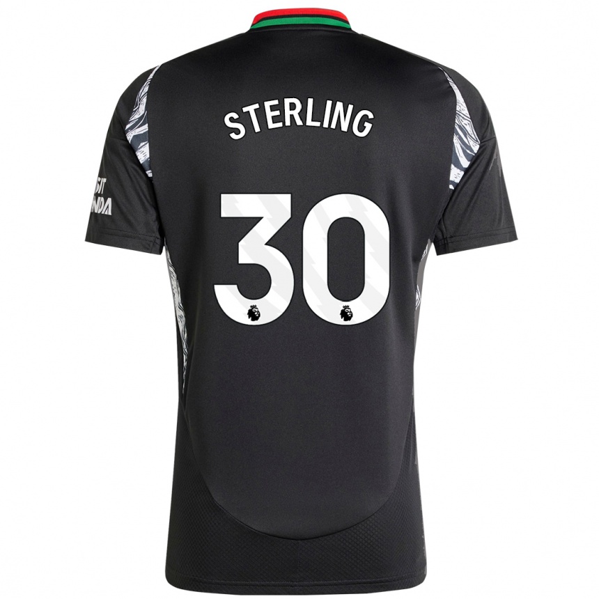 Niño Fútbol Camiseta Raheem Sterling #30 Negro 2ª Equipación 2024/25 Argentina