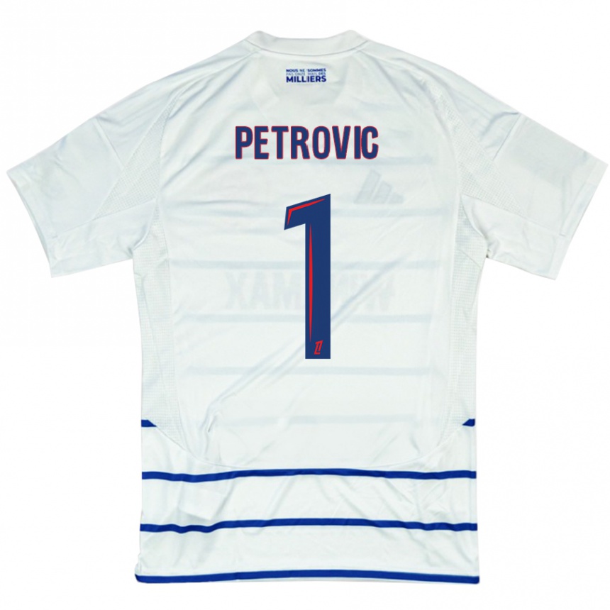 Niño Fútbol Camiseta Djordje Petrovic #1 Blanco Azul 2ª Equipación 2024/25 Argentina