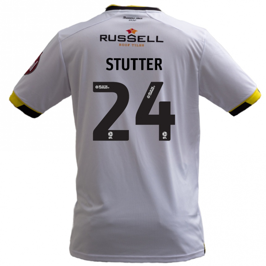 Niño Fútbol Camiseta Ronnie Stutter #24 Blanco 2ª Equipación 2024/25 Argentina