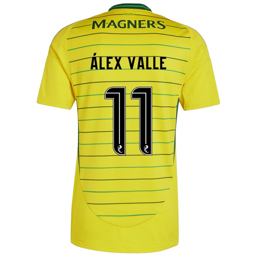 Niño Fútbol Camiseta Álex Valle #11 Amarillo 2ª Equipación 2024/25 Argentina