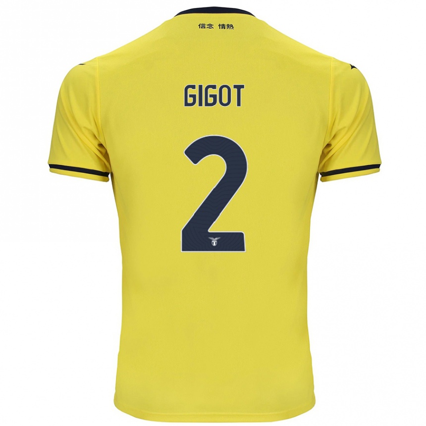 Niño Fútbol Camiseta Samuel Gigot #2 Amarillo 2ª Equipación 2024/25 Argentina