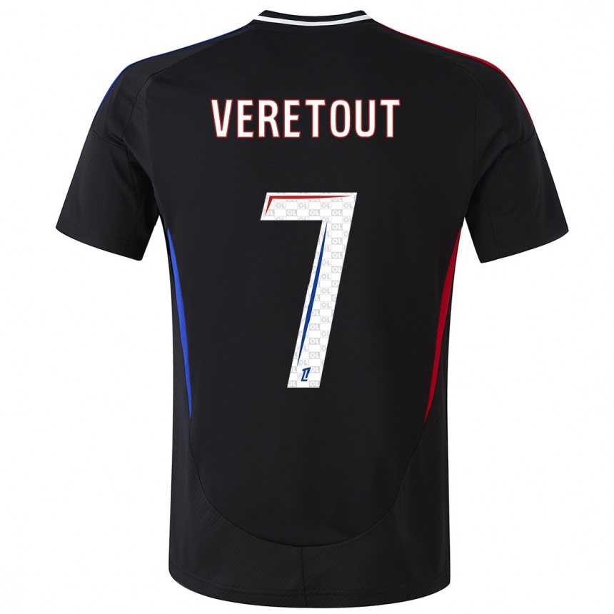 Niño Fútbol Camiseta Jordan Veretout #7 Negro 2ª Equipación 2024/25 Argentina