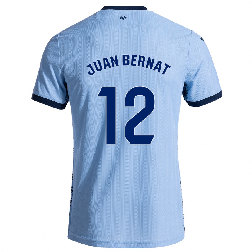 Niño Fútbol Camiseta Juan Bernat #12 Azul Cielo 2ª Equipación 2024/25 Argentina