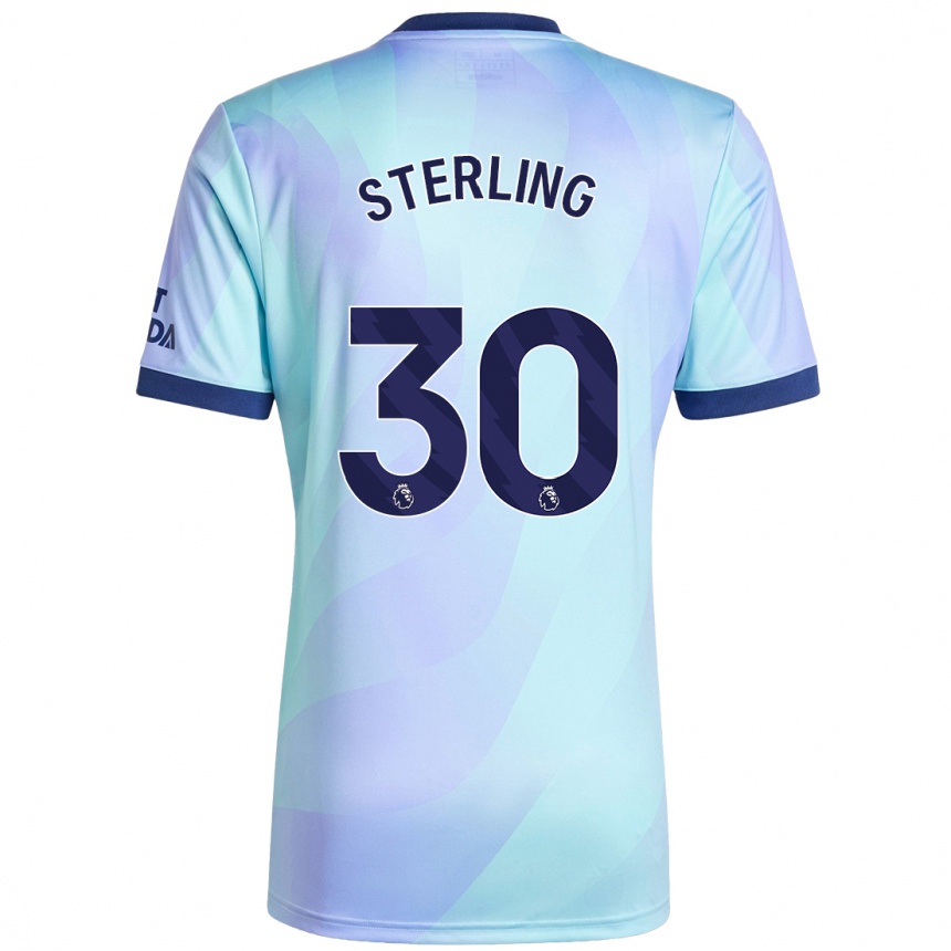 Niño Fútbol Camiseta Raheem Sterling #30 Agua Equipación Tercera 2024/25 Argentina