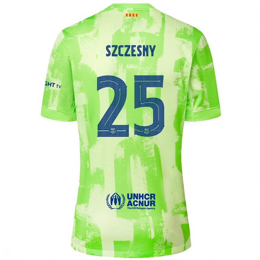 Niño Fútbol Camiseta Wojciech Szczesny #25 Lima Equipación Tercera 2024/25 Argentina