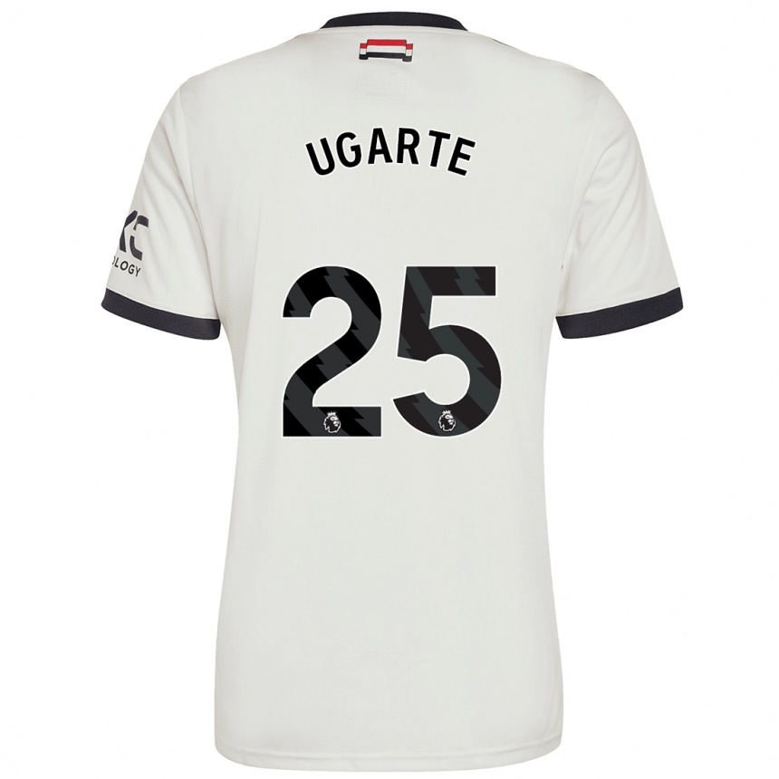 Niño Fútbol Camiseta Manuel Ugarte #25 Blanquecino Equipación Tercera 2024/25 Argentina