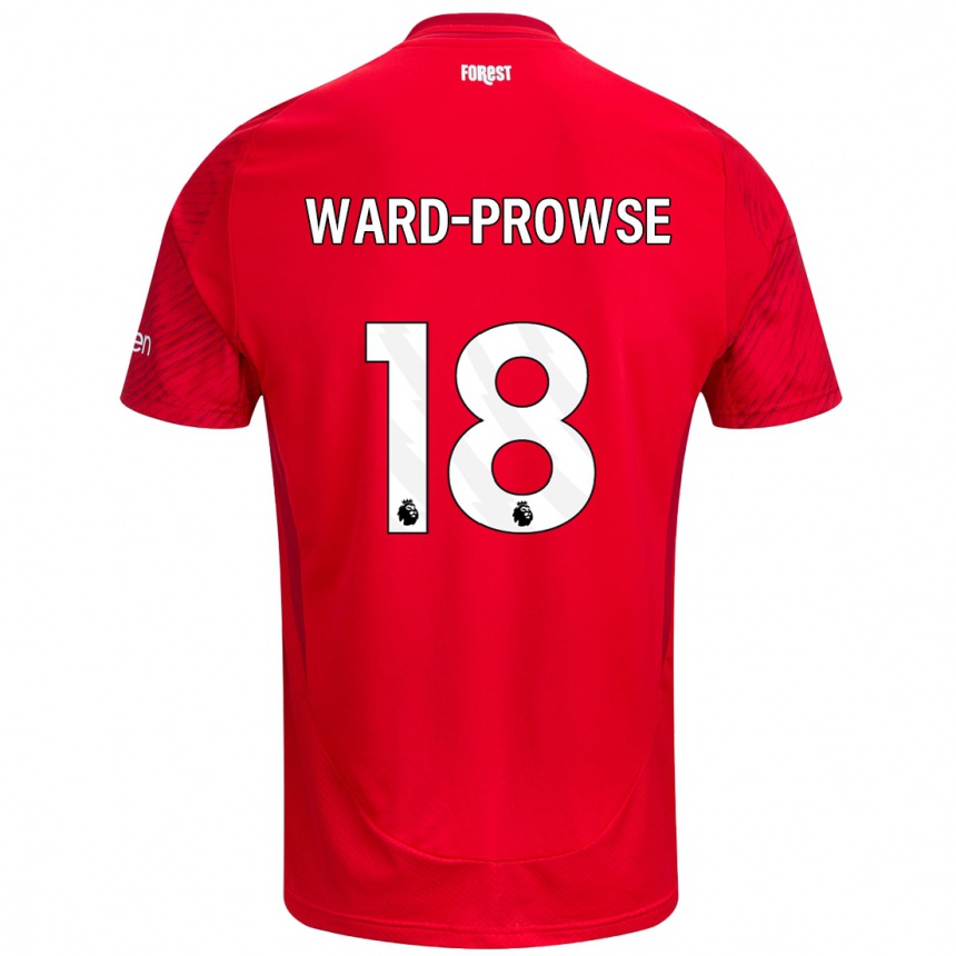 Niño Fútbol Camiseta James Ward-Prowse #18 Rojo Blanco 1ª Equipación 2024/25 Argentina