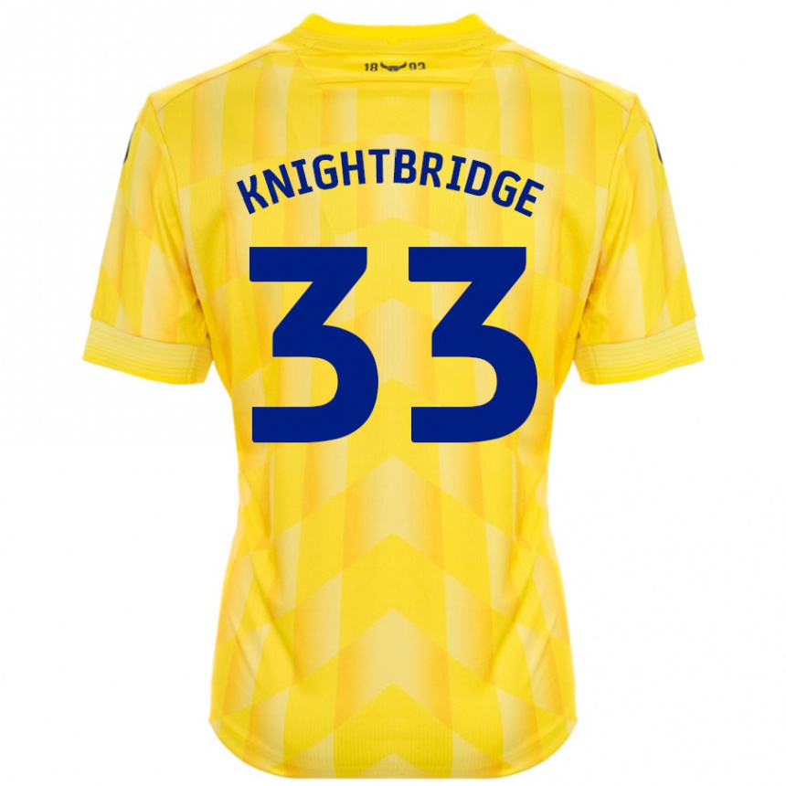 Niño Fútbol Camiseta Jacob Knightbridge #33 Amarillo 1ª Equipación 2024/25 Argentina