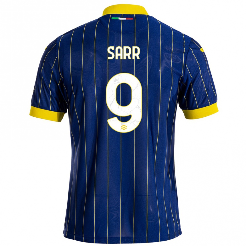 Niño Fútbol Camiseta Amin Sarr #9 Azul Amarillo 1ª Equipación 2024/25 Argentina