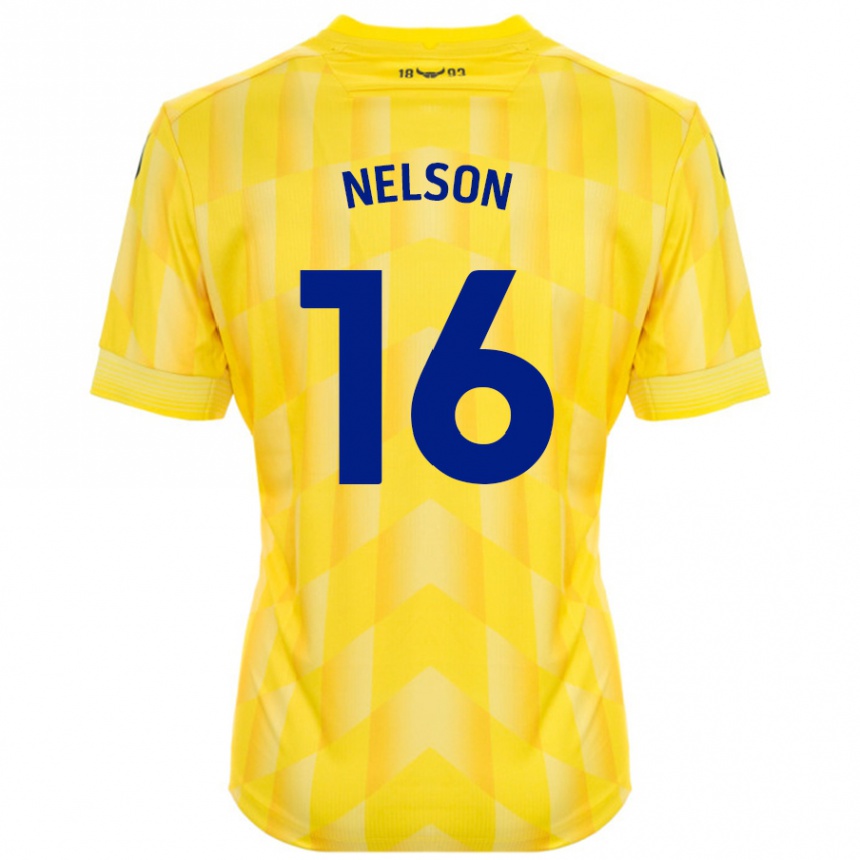 Niño Fútbol Camiseta Ben Nelson #16 Amarillo 1ª Equipación 2024/25 Argentina