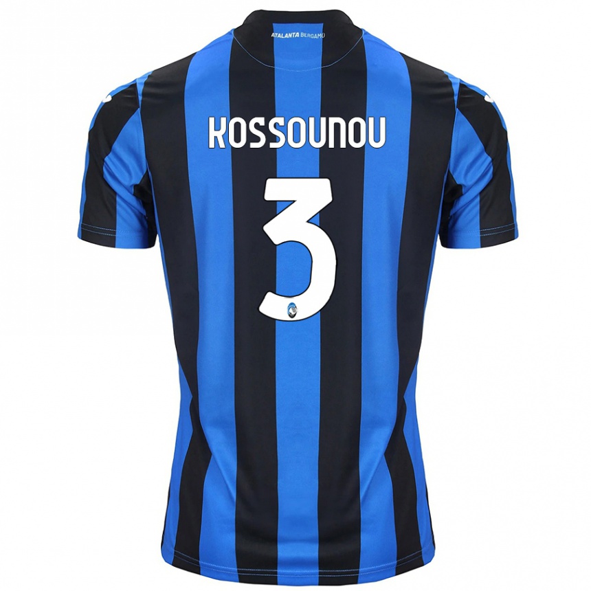 Niño Fútbol Camiseta Odilon Kossounou #3 Azul Negro 1ª Equipación 2024/25 Argentina