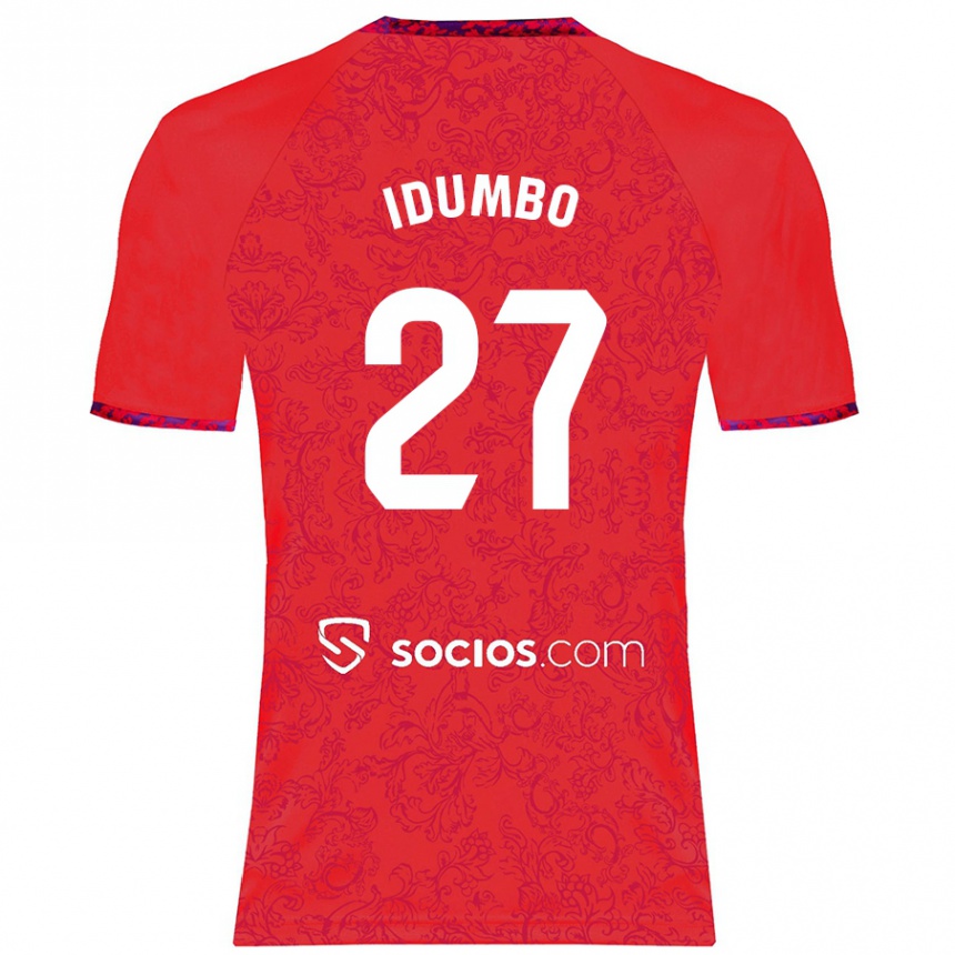 Niño Fútbol Camiseta Stanis Idumbo Muzambo #27 Rojo 2ª Equipación 2024/25 Argentina