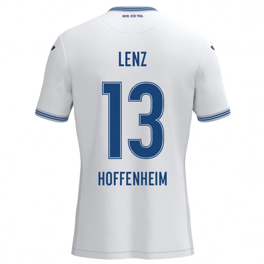 Niño Fútbol Camiseta Christopher Lenz #13 Blanco Azul 2ª Equipación 2024/25 Argentina