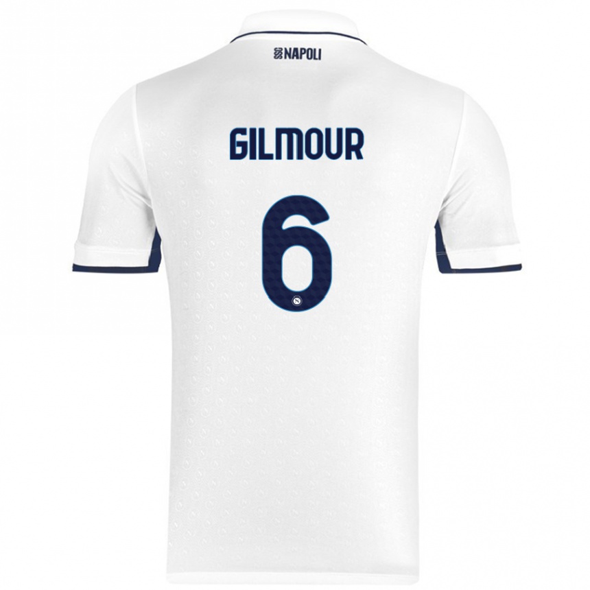 Niño Fútbol Camiseta Billy Gilmour #6 Blanco Azul Real 2ª Equipación 2024/25 Argentina