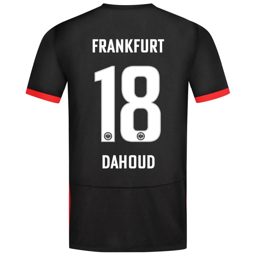 Niño Fútbol Camiseta Mahmoud Dahoud #18 Negro 2ª Equipación 2024/25 Argentina