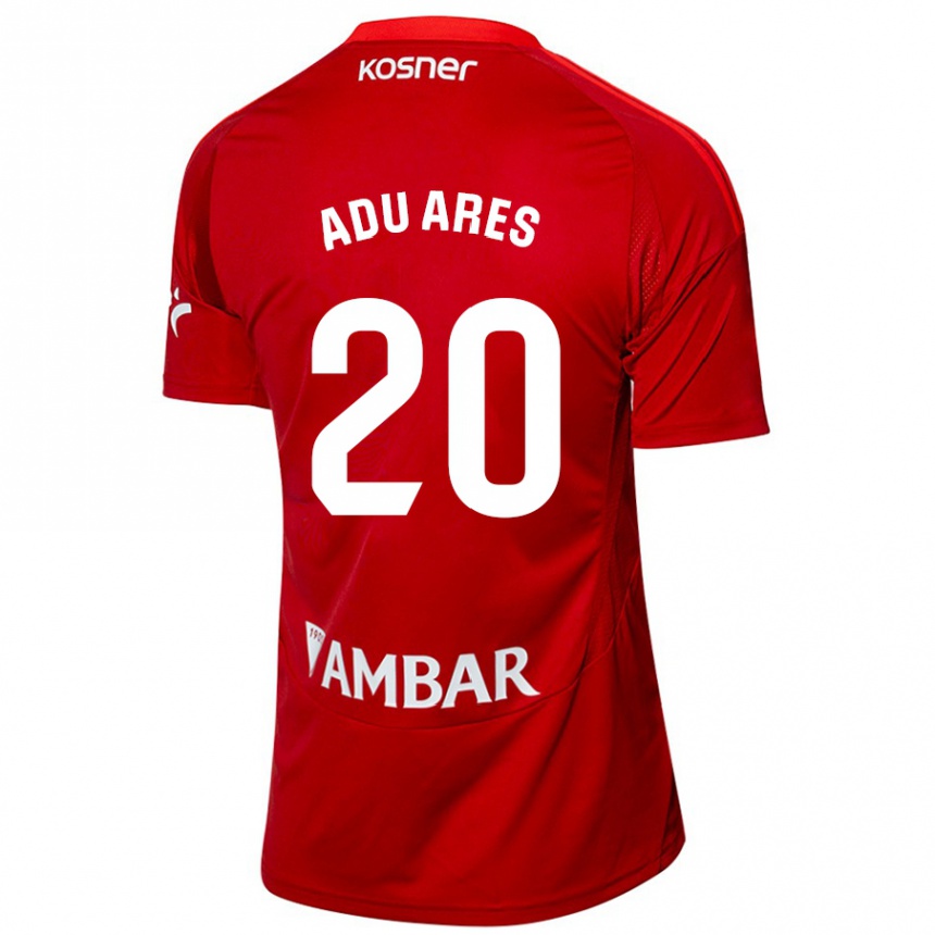 Niño Fútbol Camiseta Adu Ares #20 Blanco Azul 2ª Equipación 2024/25 Argentina