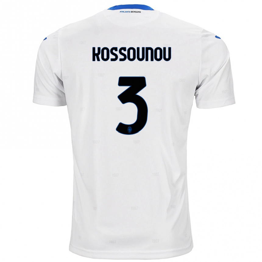 Niño Fútbol Camiseta Odilon Kossounou #3 Blanco 2ª Equipación 2024/25 Argentina