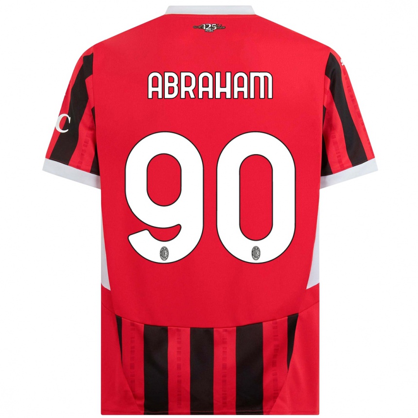 Niño Fútbol Camiseta Tammy Abraham #90 Rojo Negro 1ª Equipación 2024/25 Argentina