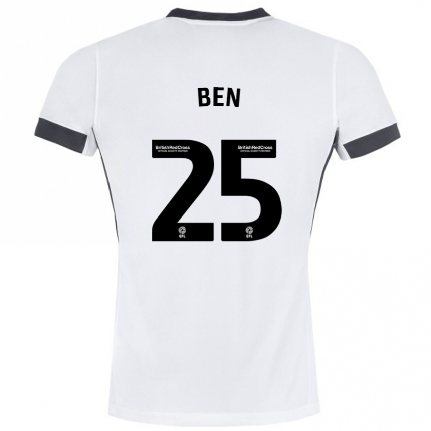 Niño Fútbol Camiseta Ben Davies #25 Blanco Negro 2ª Equipación 2024/25 Argentina