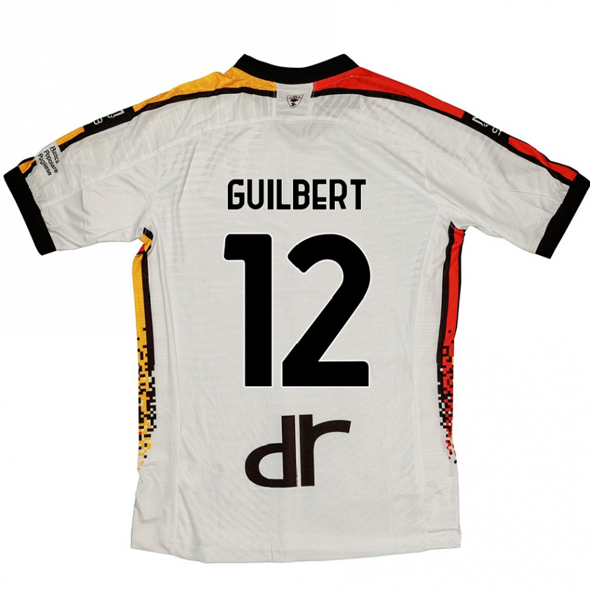 Niño Fútbol Camiseta Frédéric Guilbert #12 Blanco Negro 2ª Equipación 2024/25 Argentina