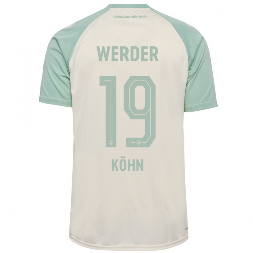 Niño Fútbol Camiseta Derrick Köhn #19 Blanquecino Verde Claro 2ª Equipación 2024/25 Argentina