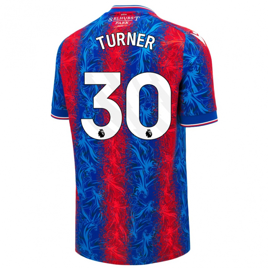 Niño Fútbol Camiseta Matt Turner #30 Rayas Rojas Y Azules 1ª Equipación 2024/25 Argentina