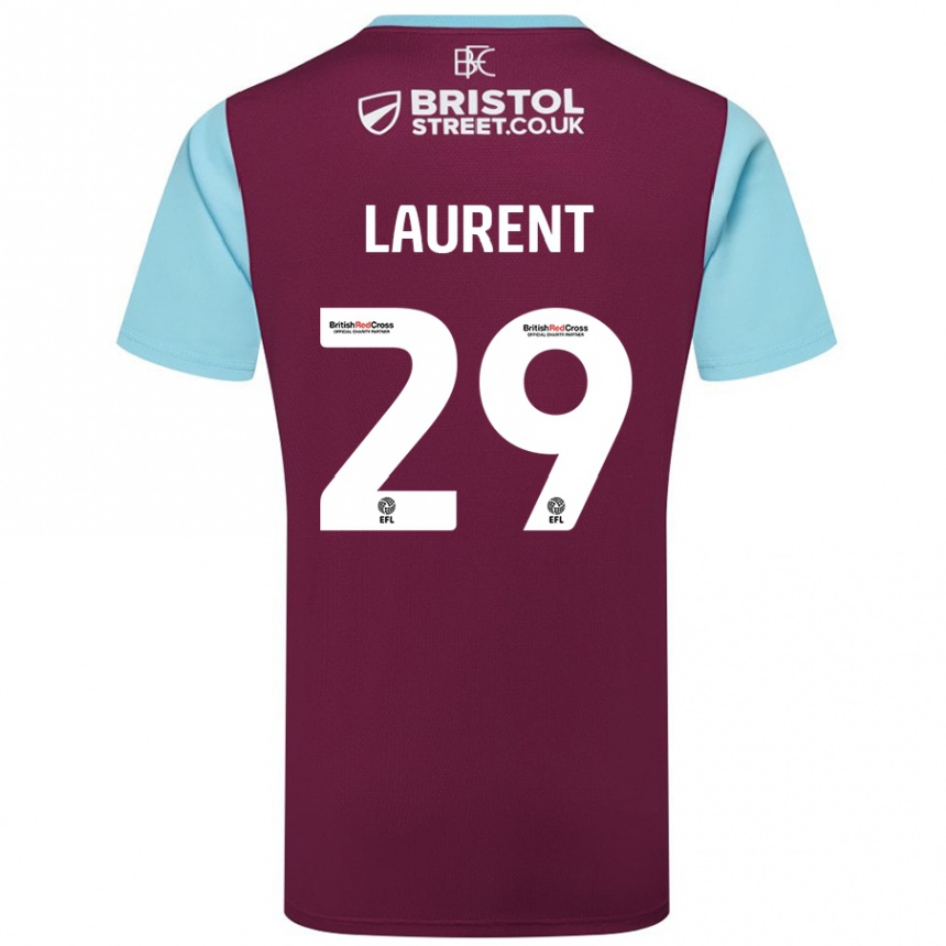 Niño Fútbol Camiseta Josh Laurent #29 Borgoña Azul Cielo 1ª Equipación 2024/25 Argentina