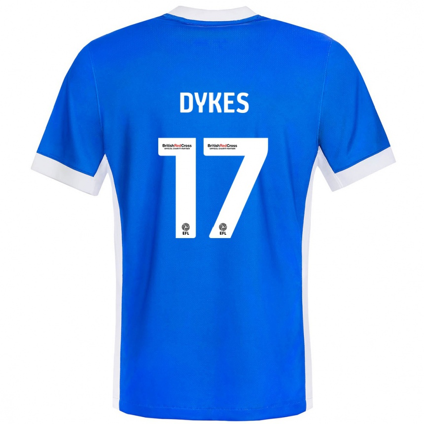 Niño Fútbol Camiseta Lyndon Dykes #17 Azul Blanco 1ª Equipación 2024/25 Argentina