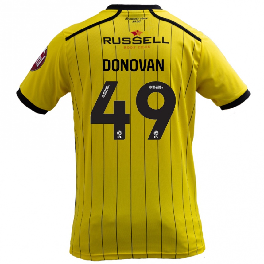 Niño Fútbol Camiseta Romelle Donovan #49 Amarillo 1ª Equipación 2024/25 Argentina