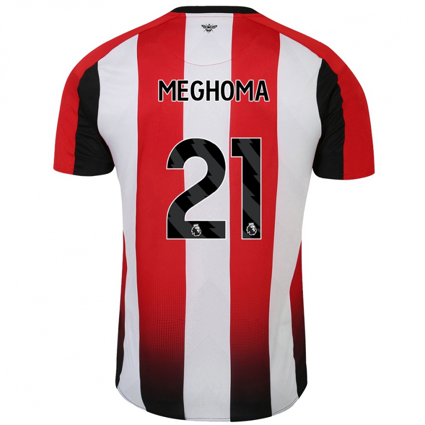 Niño Fútbol Camiseta Jayden Meghoma #21 Rojo Blanco 1ª Equipación 2024/25 Argentina