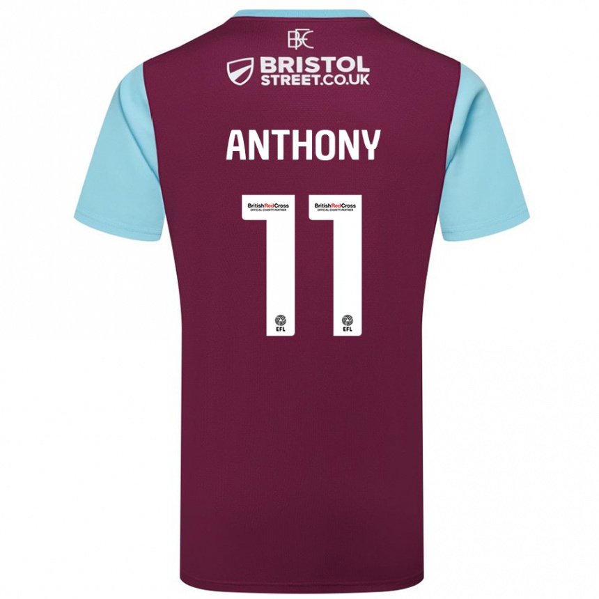 Niño Fútbol Camiseta Jaidon Anthony #11 Borgoña Azul Cielo 1ª Equipación 2024/25 Argentina