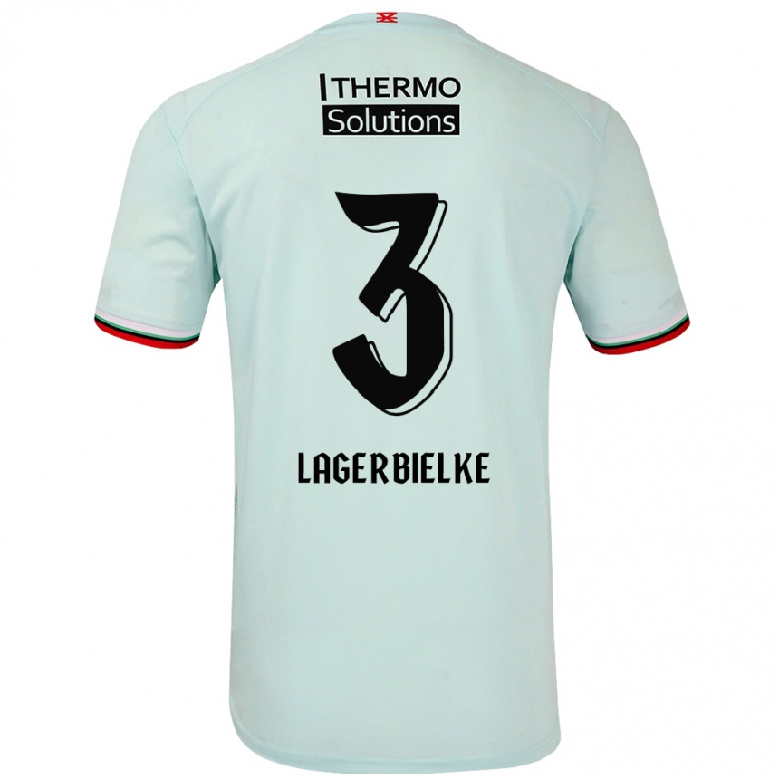 Niño Fútbol Camiseta Gustaf Lagerbielke #3 Verde Claro 2ª Equipación 2024/25 Argentina